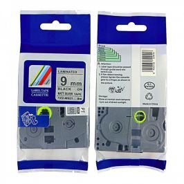 Utángyártott szalag Brother TZ-M921 / TZe-M921, 9mm x 8m, fekete nyomtatás / ezüst alapon