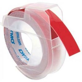 Dymo S0898150, 9mm x 3m, fehér nyomtatás / piros alapon, eredeti szalag