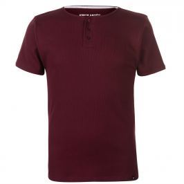 Pierre Cardin Ribbed Grandad T Shirt Mens