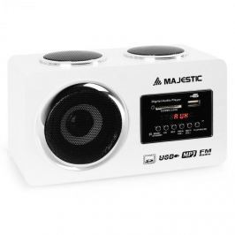 Majestic AH 173, multimediális audiorendszer, USB SD AUX, fehér szín