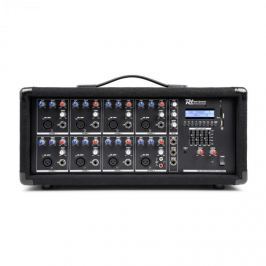 Power Dynamics PDM-C805A 8-CSATORNÁS KEVERŐPULT ÉS ERŐSÍTŐ, USB ÉS SD SLOT