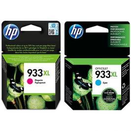 HP CN054AE + HP CN055AE č. 933XL azurová + purpurová
