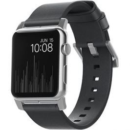 Nomad Leather Modern Strap Gray Silver Hardware